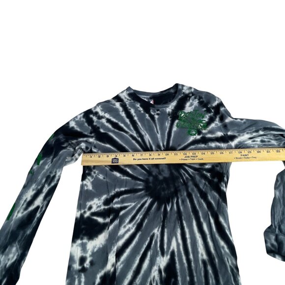 NBA Boston Celtics Tie-Dye Shirt Black Green L Men's Long Sleeve Sporty Casual - Picture 7 of 7